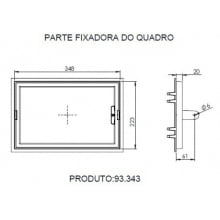 Porta de cinzeiro ou fornalha para fogão a lenha em ferro fundido modelo abertura, libaneza, 31,5 x 18,5